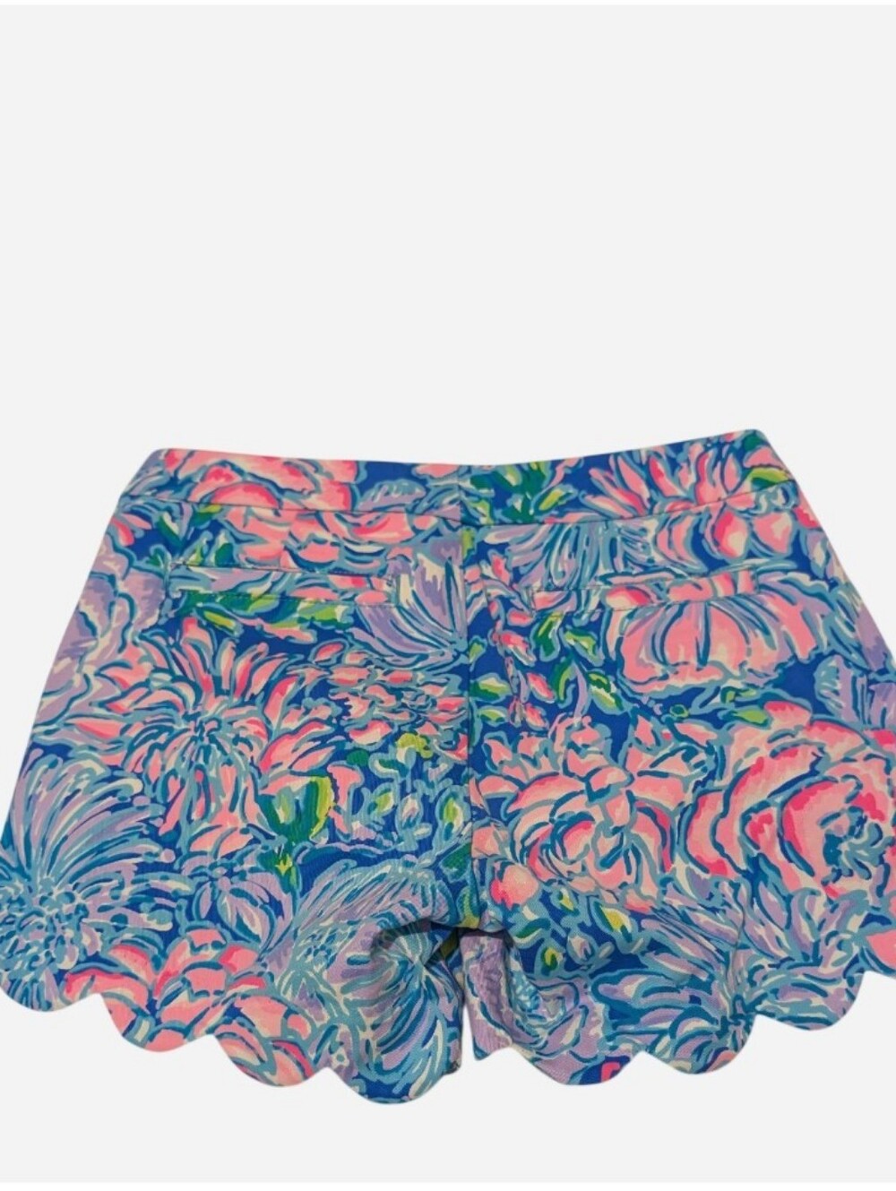 Pre-owned Lilly Pulitzer Pink and Blue High Waist Shorts - Picture 3 of 10